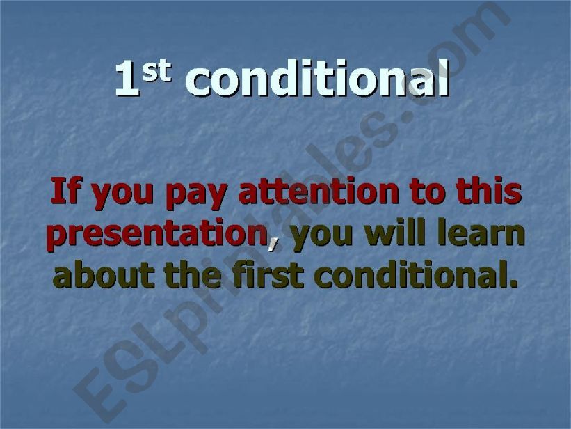 1st conditional powerpoint