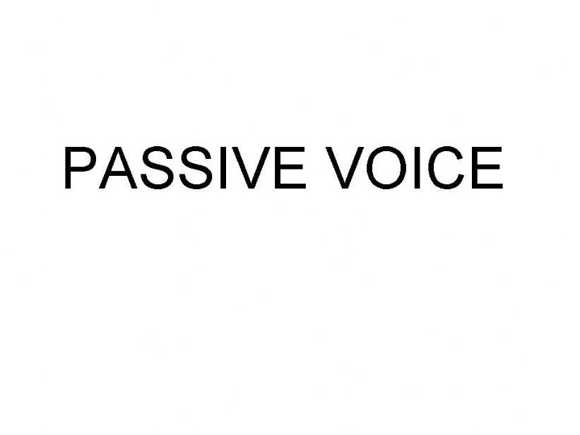 passive voice powerpoint