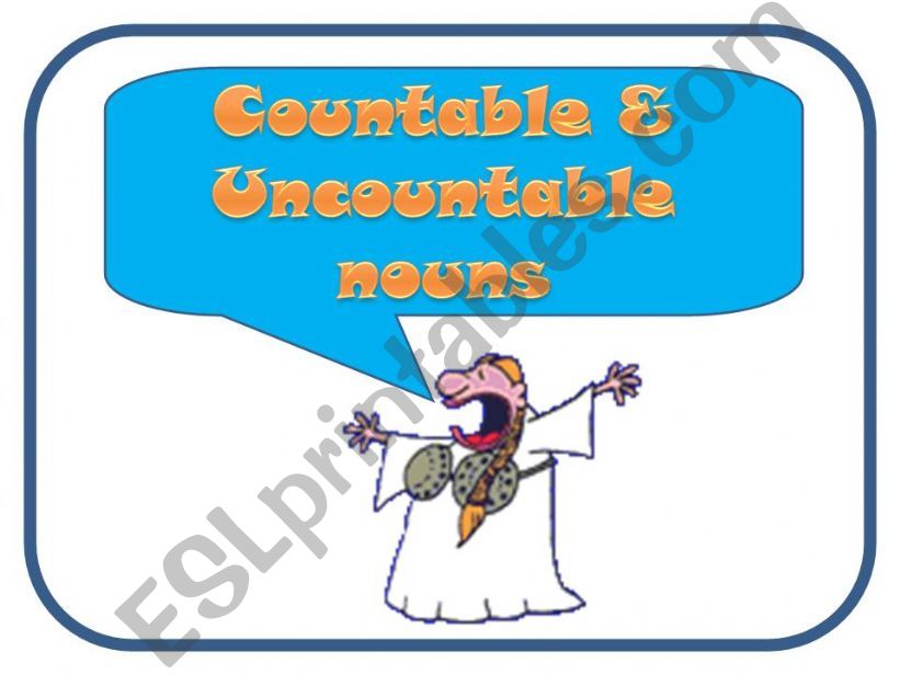 Countable - Uncountable Nouns powerpoint