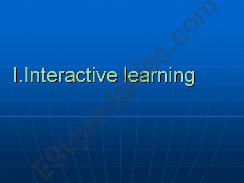 Interactive learning powerpoint