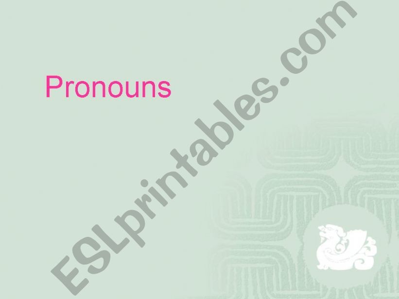 Pronouns powerpoint