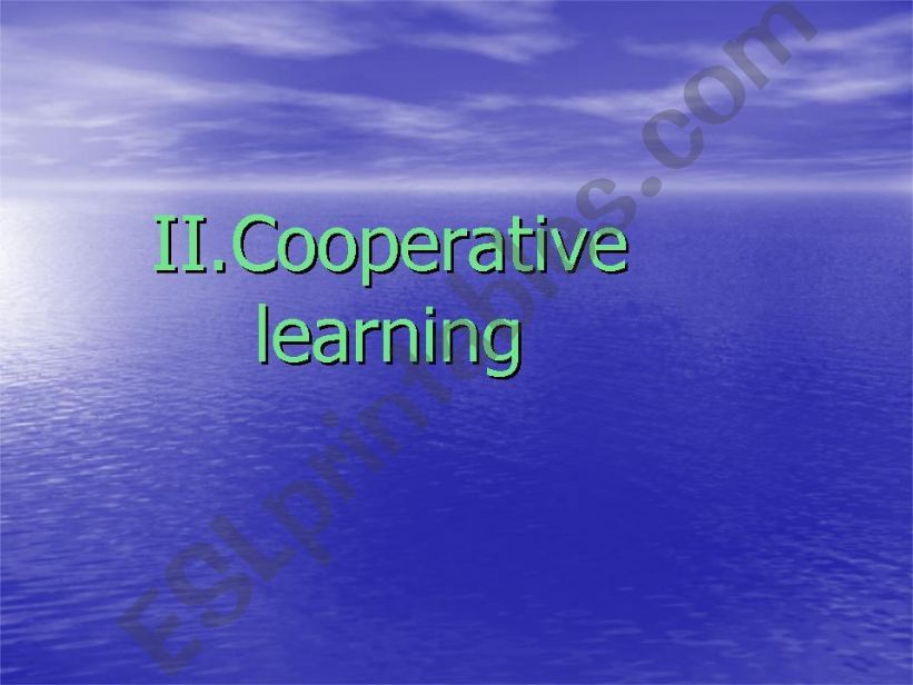 Cooperative learning powerpoint