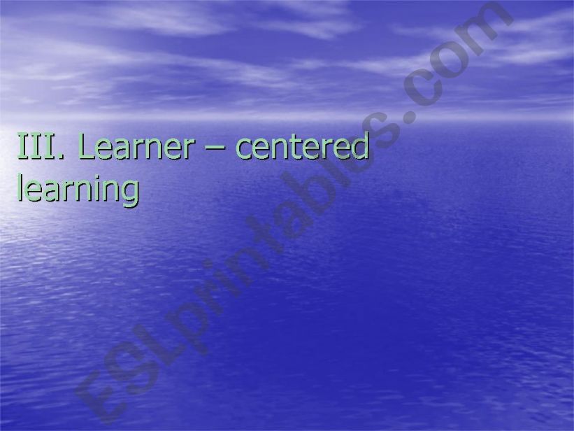 Learner-centered learning powerpoint