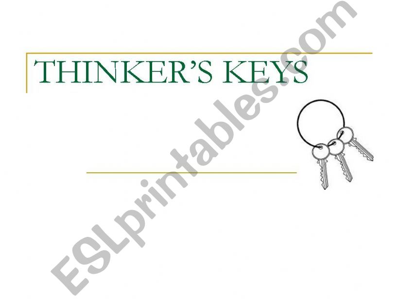 thinkers keys powerpoint
