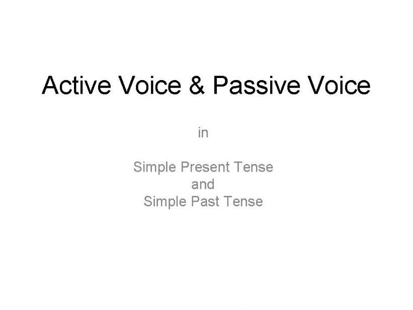 active&passive powerpoint