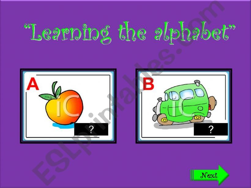 Learning the Alphabet powerpoint