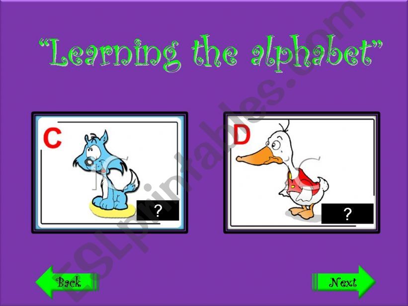 Learning the Alphabet powerpoint