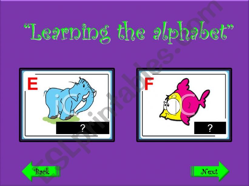 Learning the Alphabet powerpoint