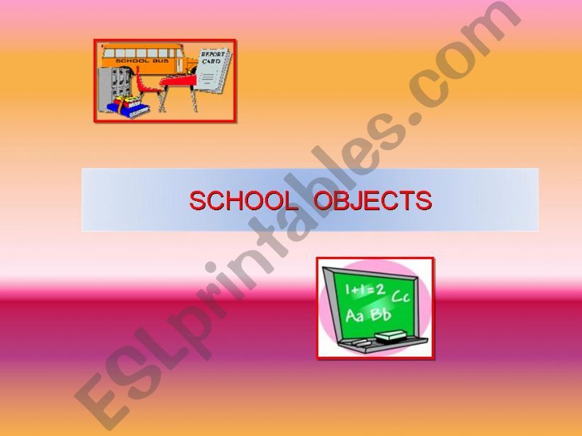 school objects powerpoint