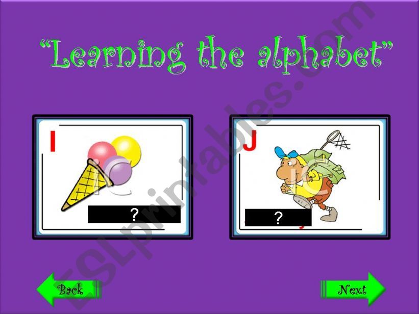 Learning the Alphabet powerpoint