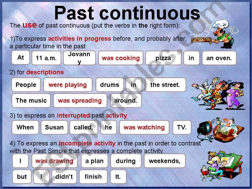 Past continuous (Part 3) powerpoint