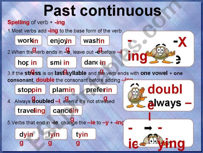 Past continuous (part 4) powerpoint