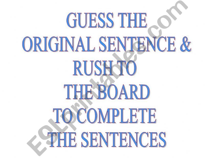 Guess the end of the sentence powerpoint