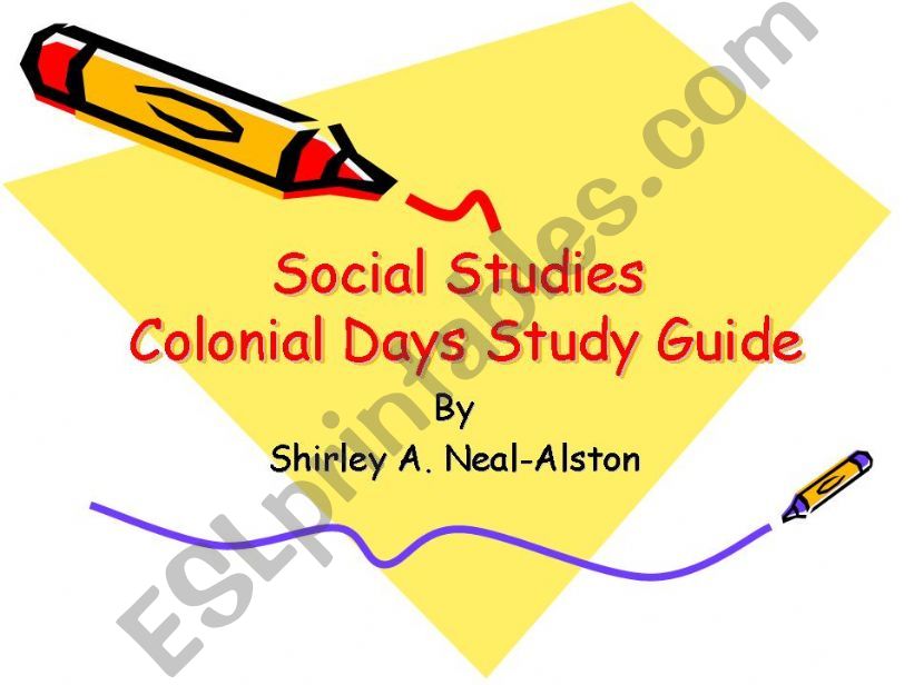 Colonial Days powerpoint