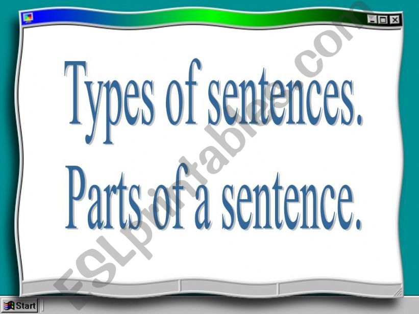 Types of sentences powerpoint