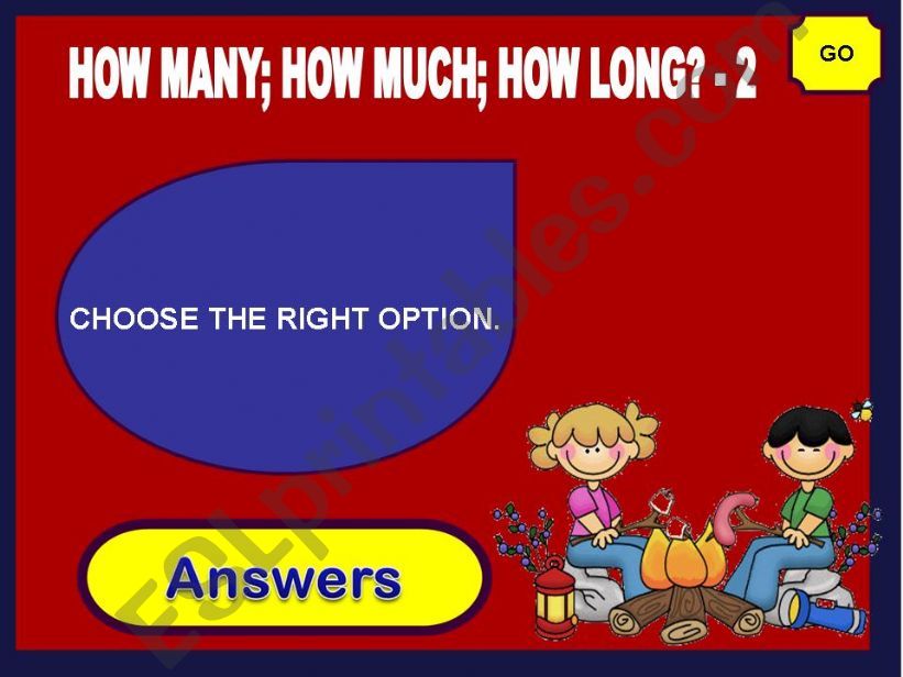 HOW MUCH, HOW MANY, HOW LONG? -GAME (2)
