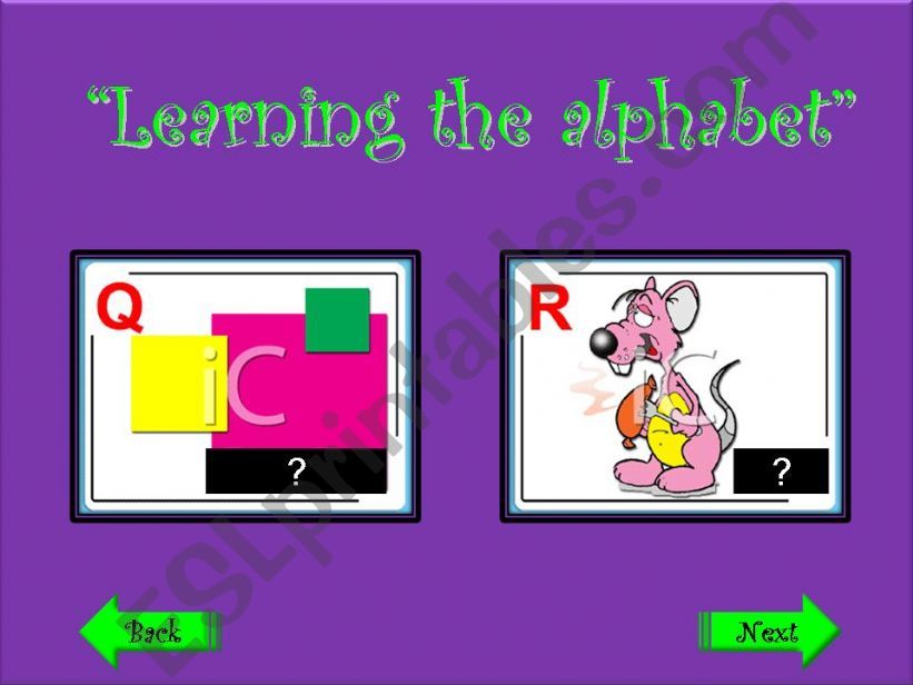Learning the Alphabet powerpoint