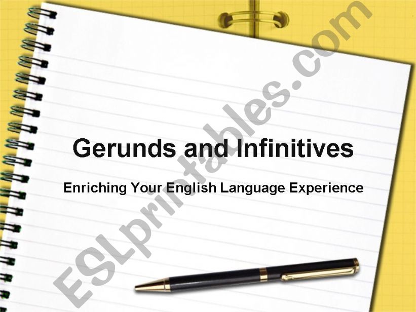 Gerunds and Infinitives powerpoint