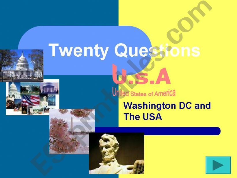 Twenty Questions game powerpoint