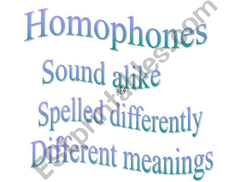 homophones powerpoint