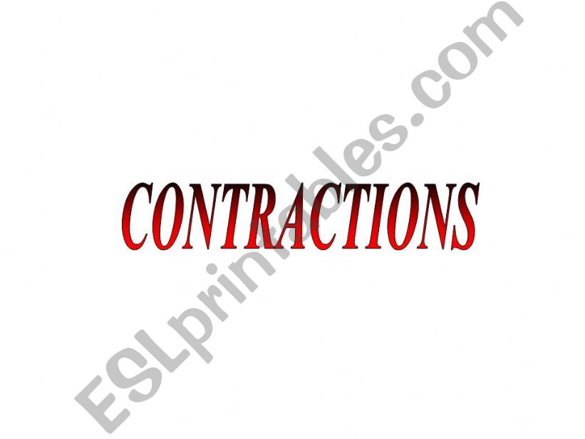 CONTRACTIONS powerpoint