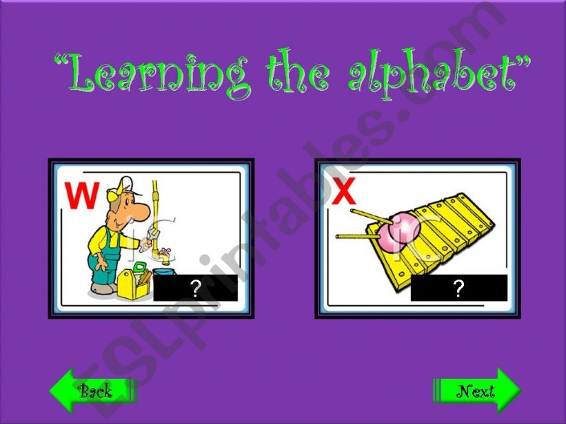 Learning the Alphabet powerpoint