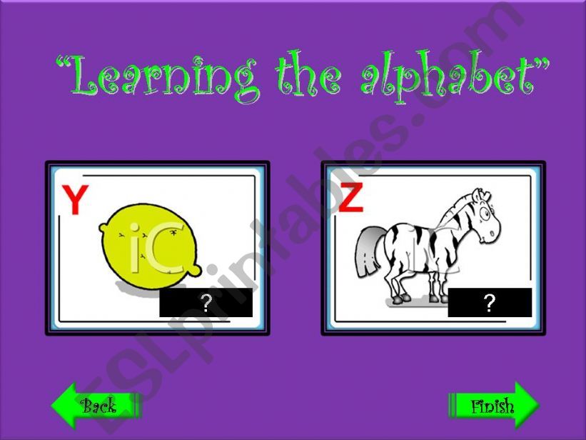 Learning the Alphabet powerpoint