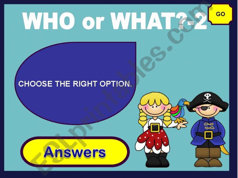 WHO or WHAT - GAME (2) powerpoint