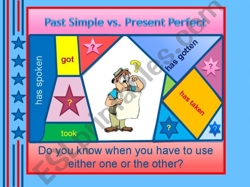 Past Simple or Present Perfect? - grammar guide + examples + test