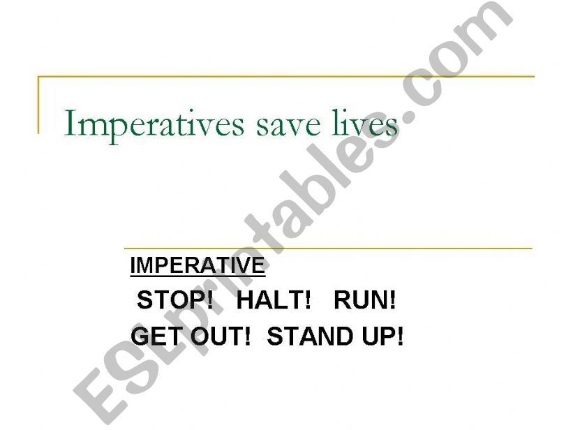 The imperate can save lives powerpoint