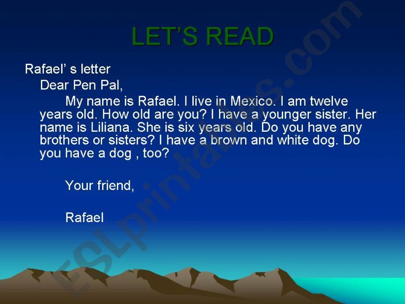 a letter powerpoint