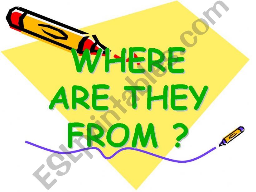 WHERE ARE THEY FROM? QUIZ powerpoint