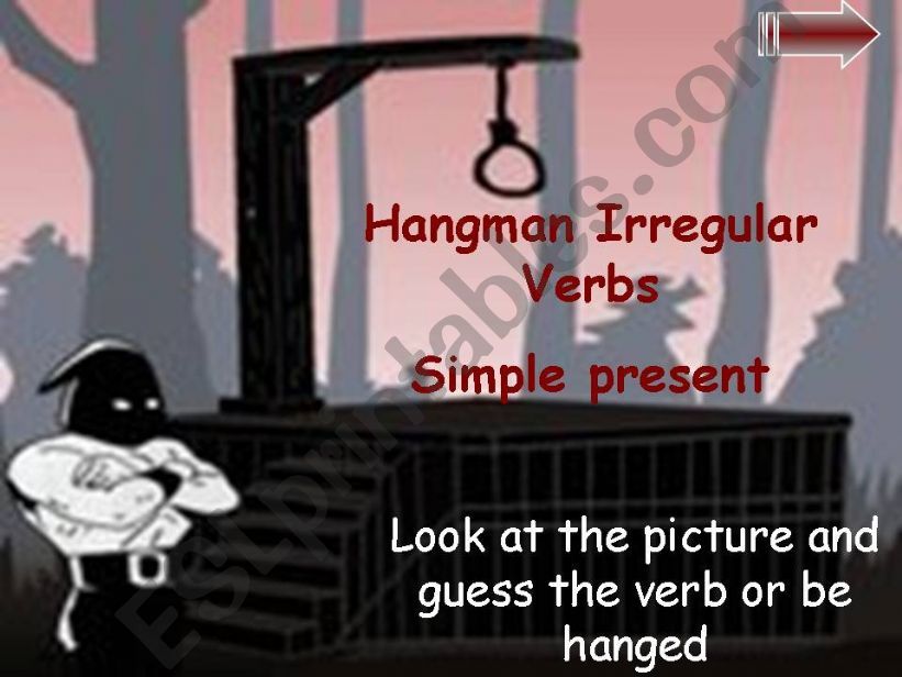 HANGMAN VERBS 1/3 powerpoint