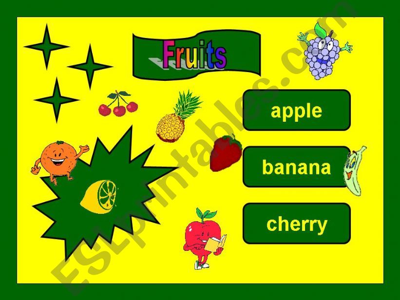 Fruits. Game powerpoint