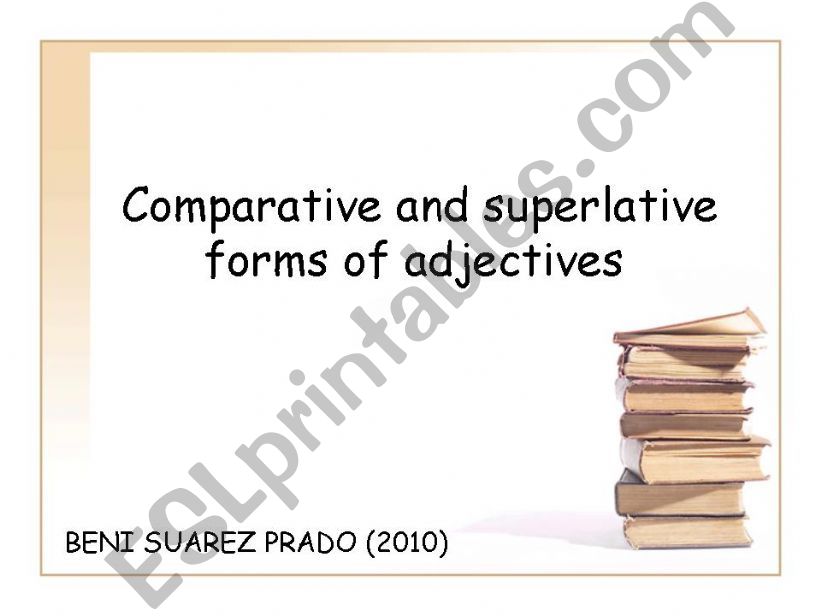 formation of comparative and superlative forms of adjectives