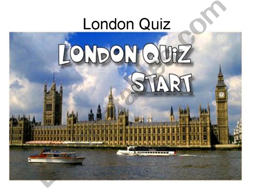 London Tour Quiz PART I powerpoint