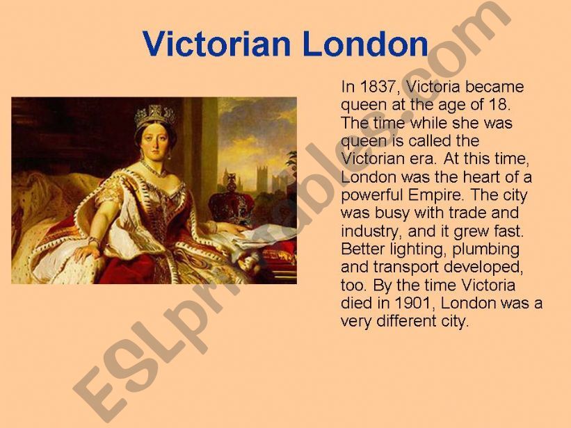 Victorian London powerpoint