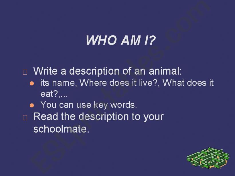 Wild animals (Part 3) powerpoint