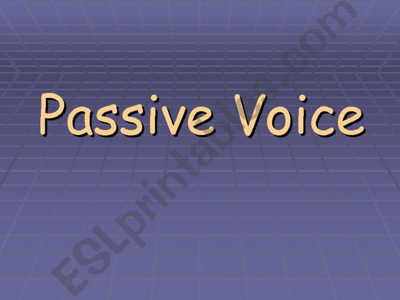 Passive Voice powerpoint