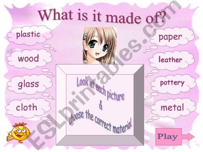 What is it made of? Game powerpoint
