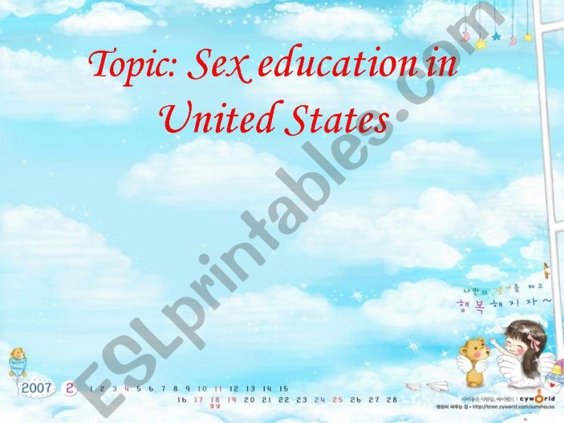 Sex education in United States presentation