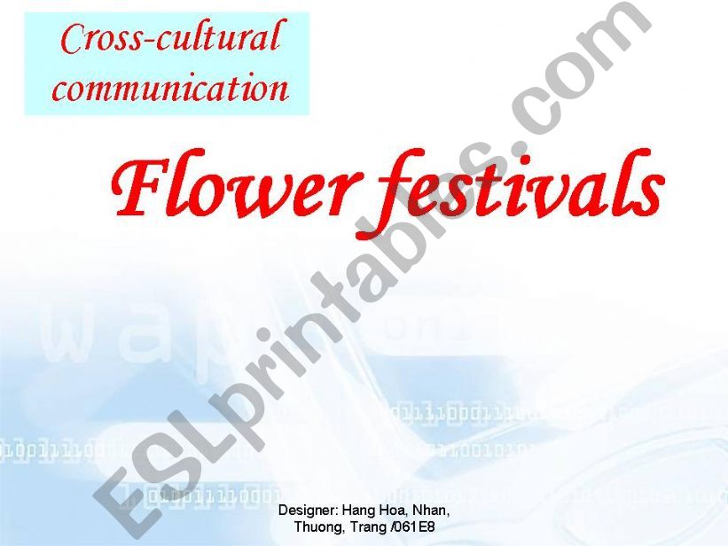 Cross-cultural study- A comparison on flower festivals in Australia and Vietnam