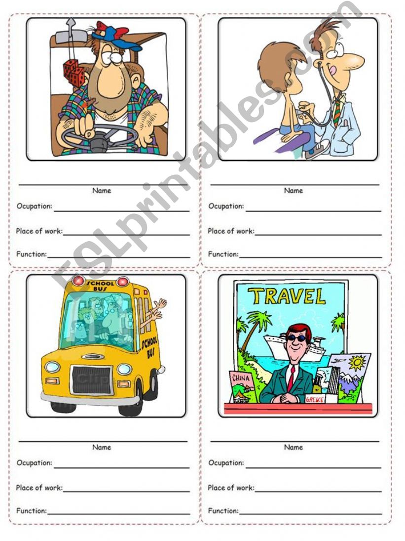 occupations cards 4 powerpoint