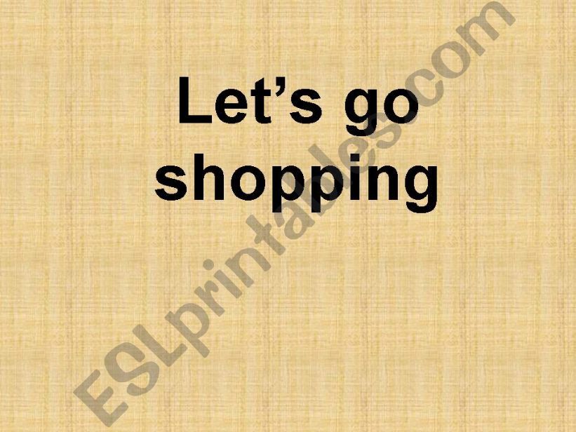 lets go shopping powerpoint