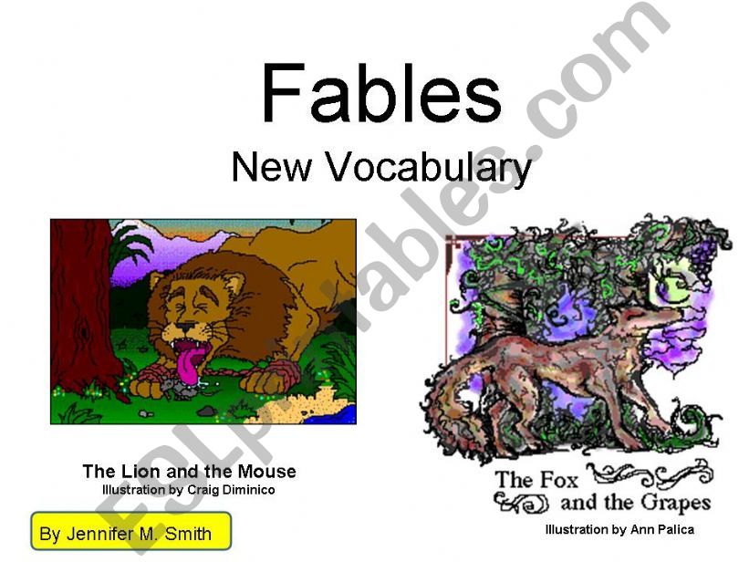 Fables--New Vocabulary Powerpoint