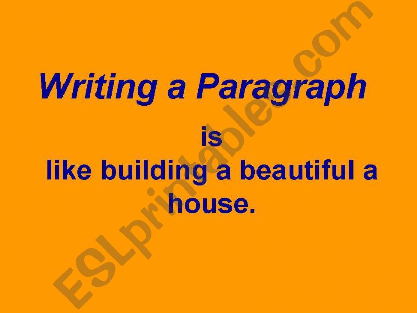 Writing a good paragraph powerpoint