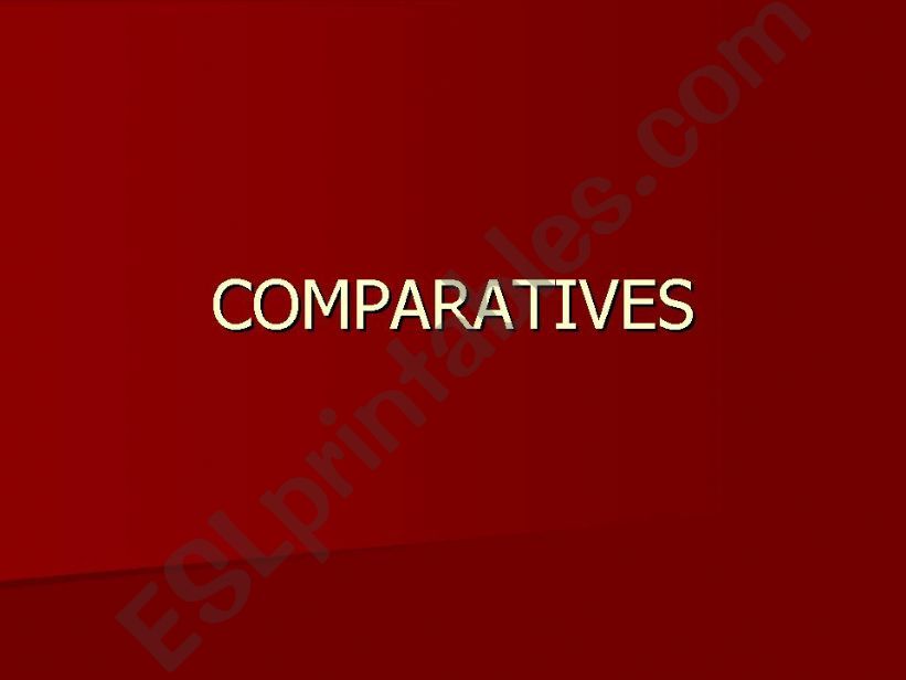 comparatives powerpoint