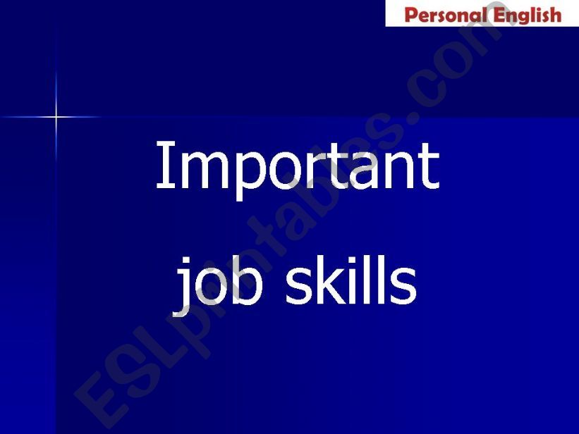 job skills powerpoint