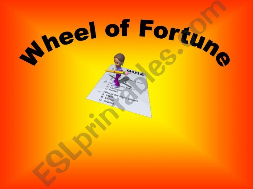 Wheel of Fortune game for beginners (with answers)