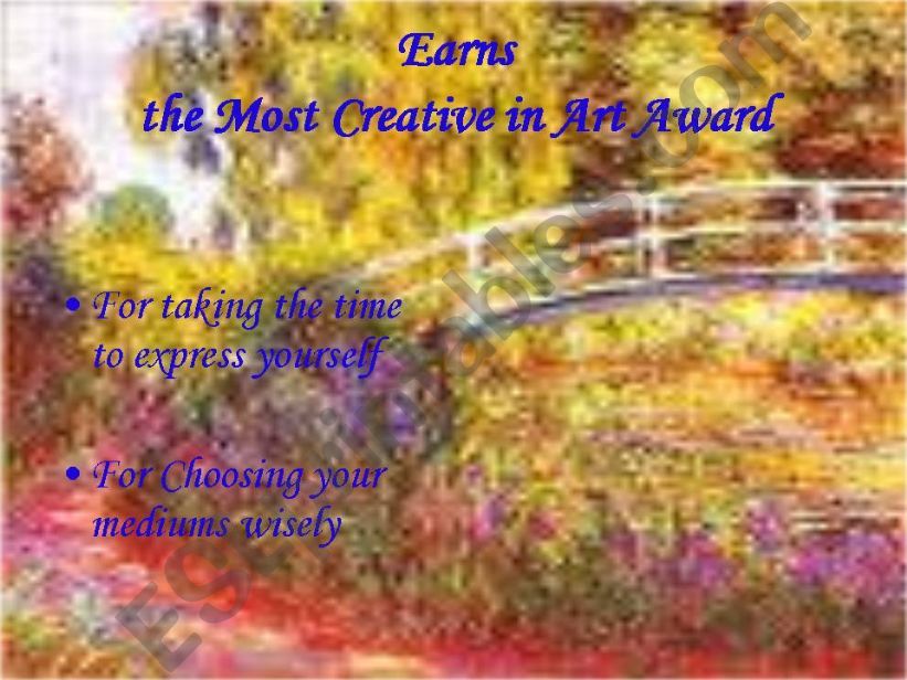 Creative Art Awards powerpoint